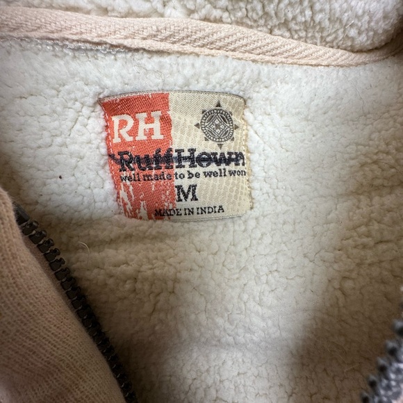 Ruff Hewn Cream Sherpa Lined Jacket - Picture 3 of 4